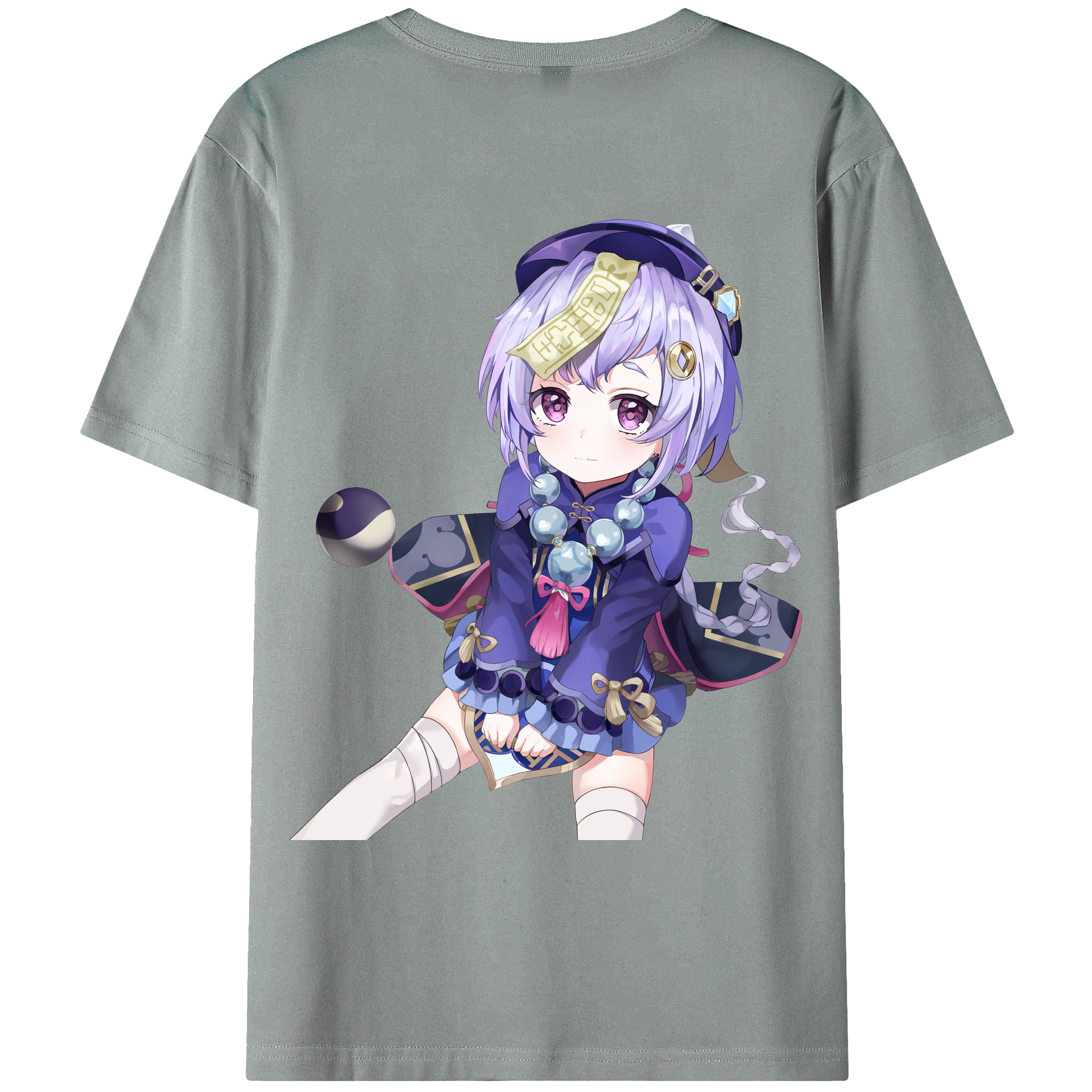 げんし神 七七 なな  genshin Nana 綿100％ メンズ半袖Tシャツ（バックプリント） 通気性